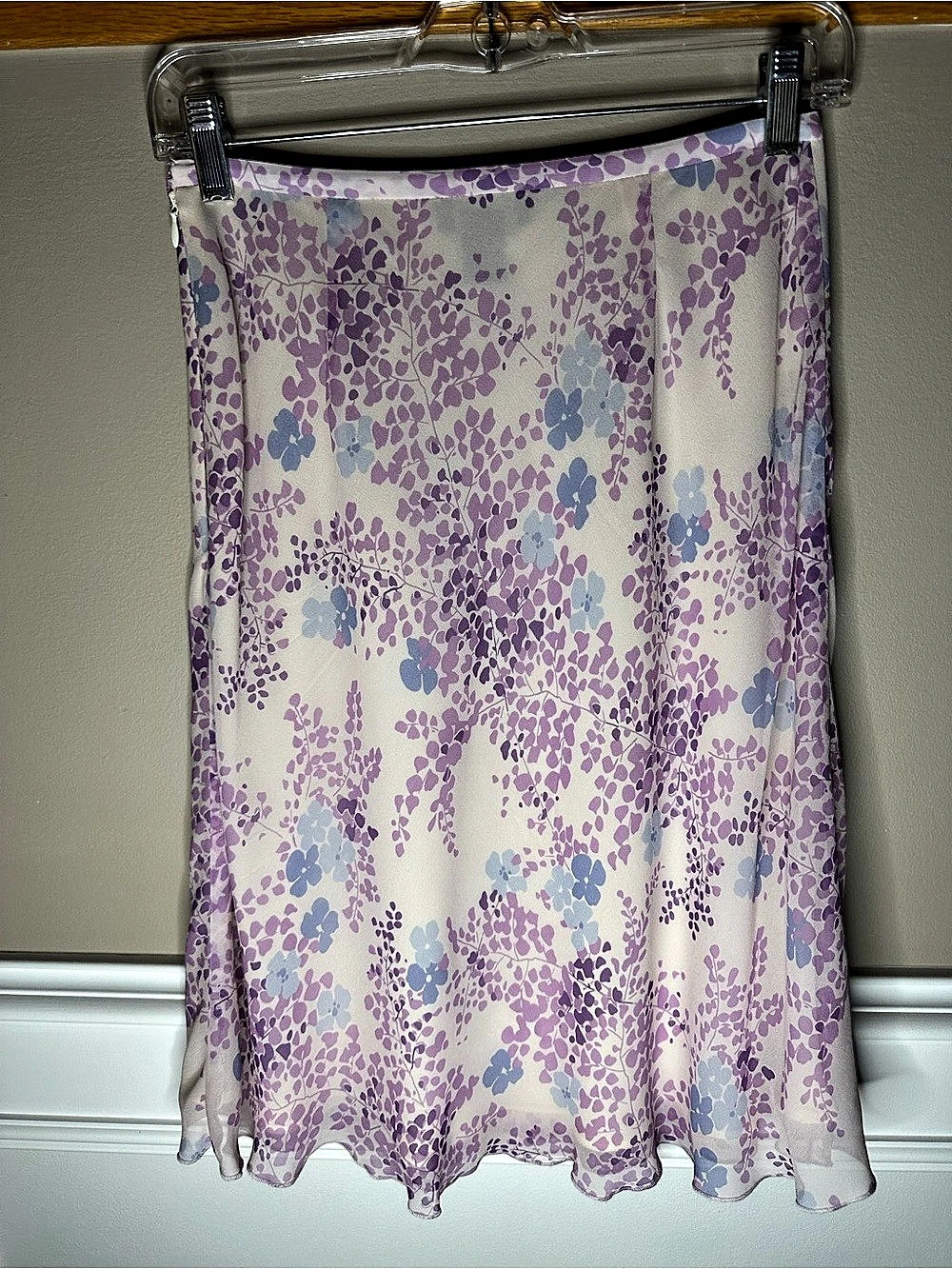 Ann Taylor Floral Maxi Skirt in Purple & Blue Size 0